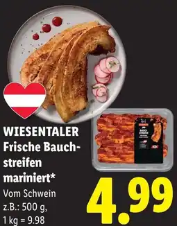 Lidl Wiesentaler frische bauch- streifen mariniert Angebot