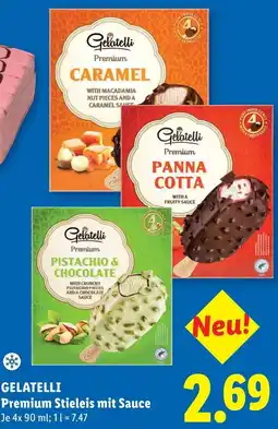 Lidl Gelatelli Premium Stieleis mit Sauce Angebot