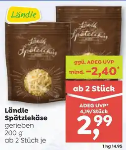 ADEG Ländle Spätzlekäse gerieben Angebot