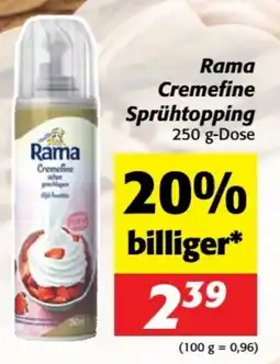 Nah&Frisch Rama Cremefine Sprühtopping Angebot