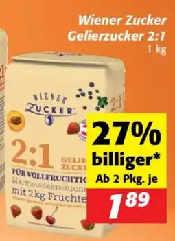 Nah&Frisch Wiener Zucker Gelierzucker 2:1 Angebot