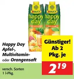 Nah&Frisch Happy Day Apfel-, Multivitamin- oder Orangensaft Angebot