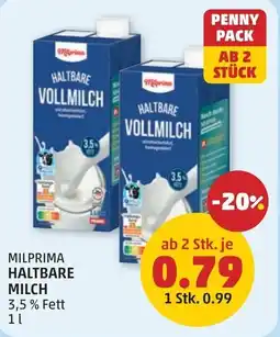 PENNY Milprima haltbare milch 3,5% fett Angebot