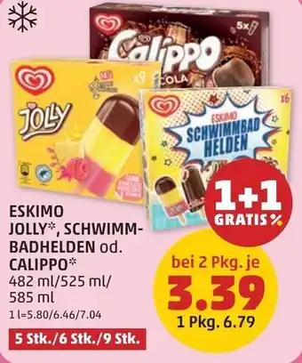Eskimo jolly, schwimm- badhelden od. calippo