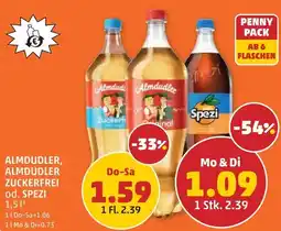 PENNY Almdudler, almdudler zuckerfrei od. spezi Angebot