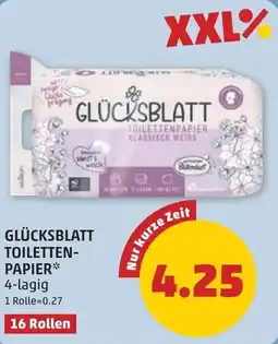 PENNY Glücksblatt toiletten papier Angebot
