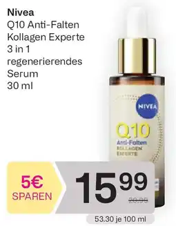Bipa Nivea Q10 Anti-Falten Kollagen Experte 3 in 1 regenerierendes Serum Angebot