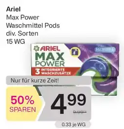 Bipa Ariel Max Power Waschmittel Pods Angebot