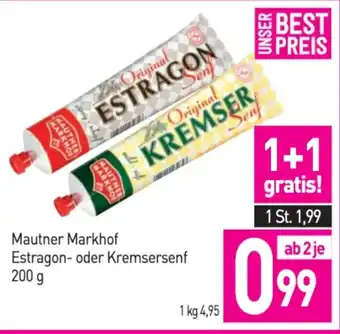 Sutterlüty Mautner Markhof Estragon- oder Kremsersenf Angebot