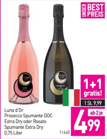 Sutterlüty Luna d'or prosecco spumante doc extra dry oder rosato spumante extra dry Angebot
