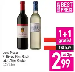 Sutterlüty Lenz moser pfiffikus, fête rosé oder alter knabe Angebot