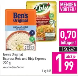 Sutterlüty Ben's original express reis und ebly express Angebot