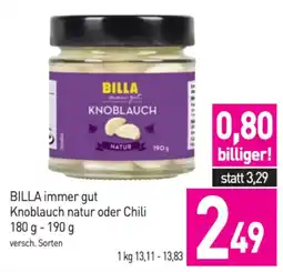 Sutterlüty BILLA immer gut Knoblauch natur oder Chili Angebot