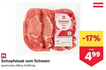 MPreis Schopfsteak vom Schwein Angebot