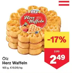 MPreis Ölz Herz Waffeln Angebot