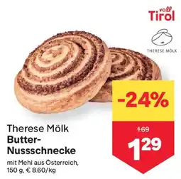 MPreis Therese Mölk Butter Nussschnecke Angebot