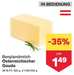 MPreis Berglandmilch Österreichischer Gouda Angebot