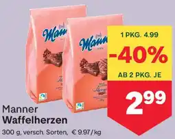 MPreis Manner Waffelherzen Angebot