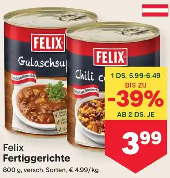 MPreis Felix Fertiggerichte Angebot