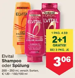 MPreis Elvital Shampoo oder Spülung Angebot