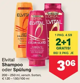 MPreis Elvital Shampoo oder Spülung Angebot