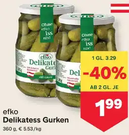 MPreis Efko Delikatess Gurken Angebot