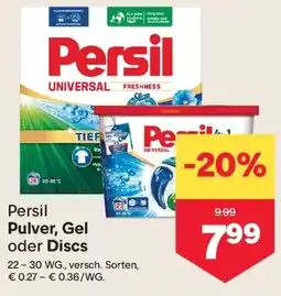 MPreis Persil Pulver, Gel oder Discs Angebot