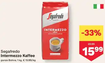 MPreis Segafredo Intermezzo Kaffee Angebot