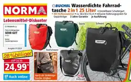Norma BÜCHEL Wasserdichte Fahrradtasche 2 in 1 25 Liter Angebot