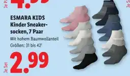 Lidl ESMARA KIDS Kinder Sneakersocken, 7 Paar Angebot