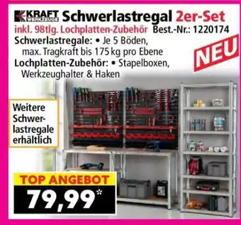 KRAFT WERKZEUGE Schwerlastregal 2er-Set