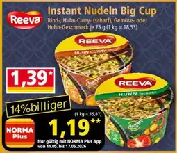 Norma Reeva Instant Nudeln Big Cup Angebot