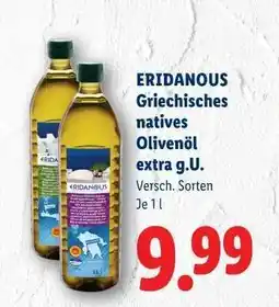 Lidl Eridanous Griechisches natives Olivenöl extra g.U Angebot