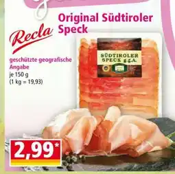 Norma Recla Original Südtiroler Speck Angebot