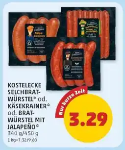 PENNY KOSTELECKE SELCHBRATWÜRSTEL od. KÄSEKRAINER od. BRATWÜRSTEL MIT JALAPEÑO Angebot