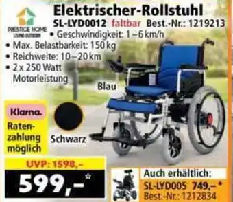 Norma Elektrischer-rollstuhl sl-lyd0012 Angebot