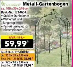 Norma Greenyard metall-gartenbogen Angebot