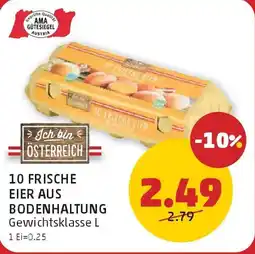 PENNY 10 frische eier aus bodenhaltung Angebot