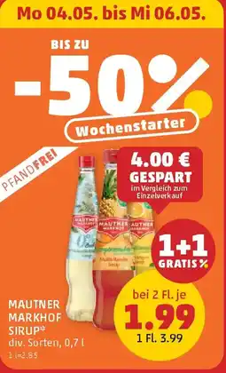 PENNY Mautner markhof sirup Angebot
