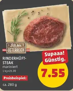 PENNY Rinderhüft- steak mariniert Angebot