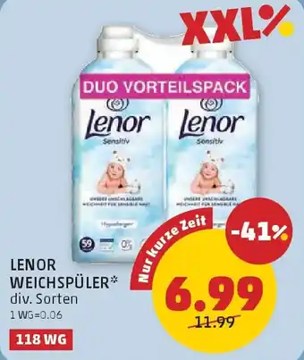 PENNY Lenor weichspüler Angebot
