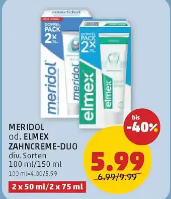 PENNY Meridol od. elmex zahncreme-duo Angebot