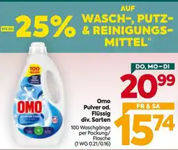 Billa Omo pulver od. flüssig Angebot