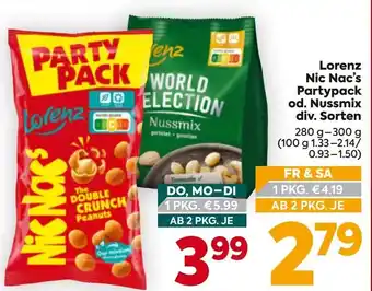 Billa Lorenz Nic Nac's Partypack od. Nussmix Angebot