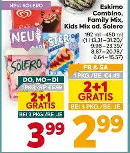 Billa Eskimo combino, family mix, kids mix od. solero Angebot