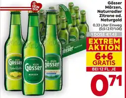 Billa Gösser märzen, naturradler zitrone od. naturgold Angebot