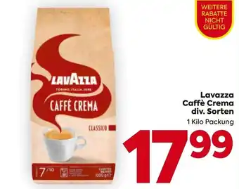 Billa Lavazza Caffè Crema Angebot