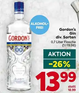 Billa Gordon's Gin Angebot
