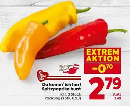 Billa Da komm' ich her! Spitzpaprika bunt Angebot