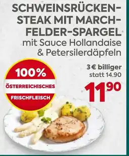 Billa Schweinsrücken- steak mit march- felder-spargel Angebot